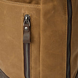 Kovered branded zipper pull in leather
