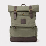 Taw 2.0 - Waxed Canvas Rolltop Backpack - Moss Green