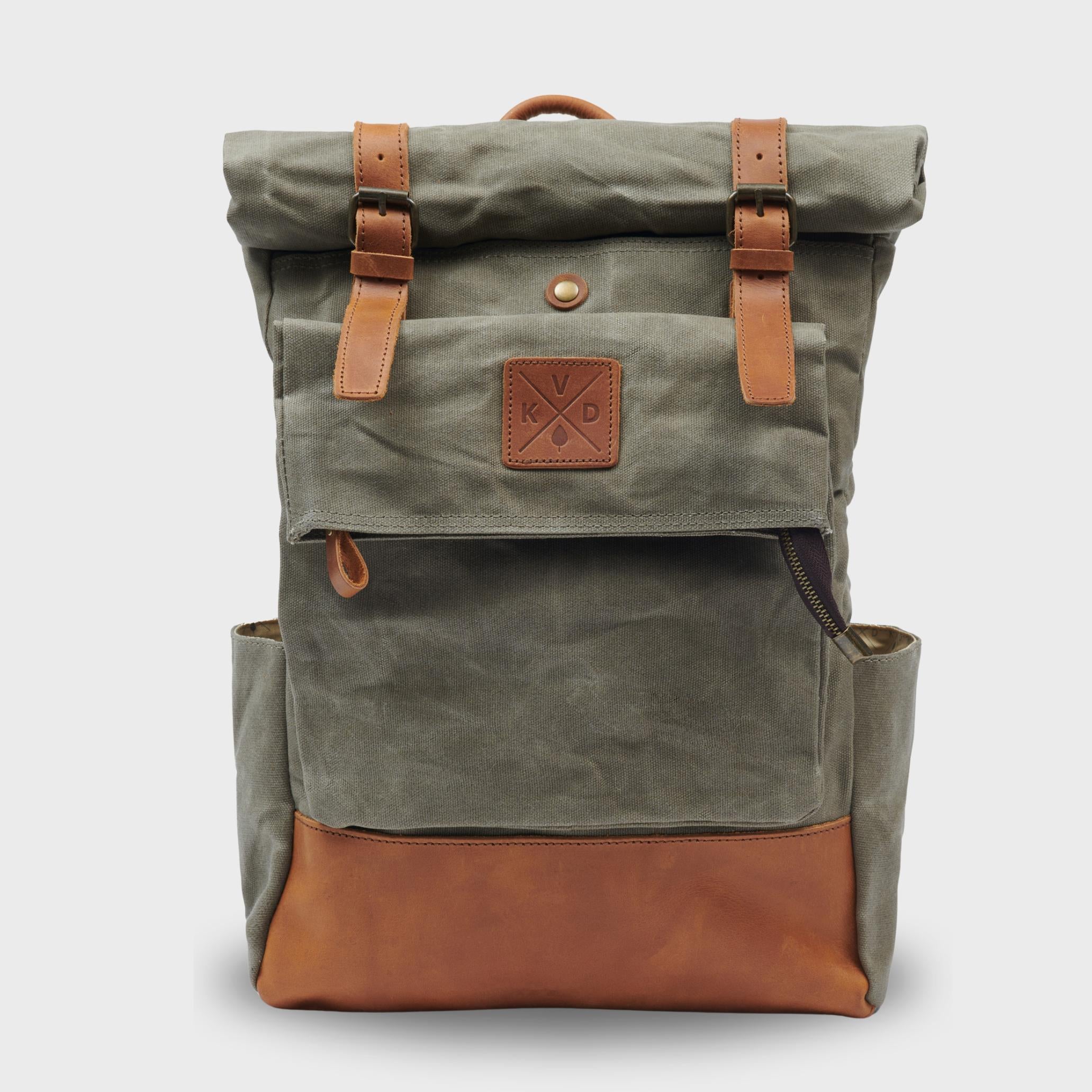 Waxed Canvas Backpack - Taw Moss Green Backpack