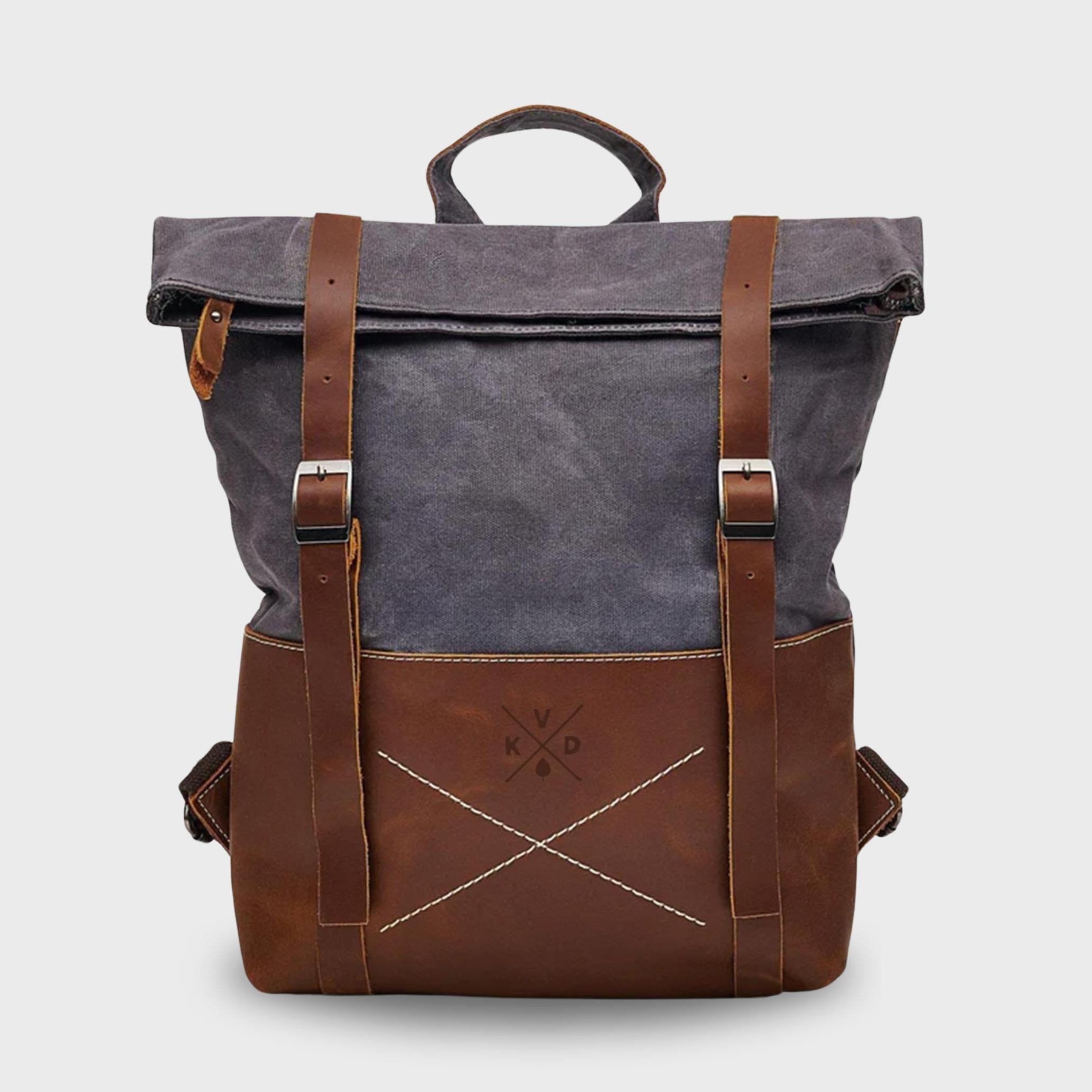 canvas leather backpack uk | 50 L | Daily Use and 1 back zipper pocket Waxed Canvas Leather Backpack |