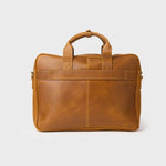 Manifold leather messenger laptop bag with trolley sleeve