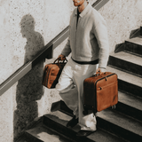 Belmont - Reclaimed Leather Suitcase - Tan