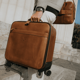 Belmont - Reclaimed Leather Suitcase - Tan
