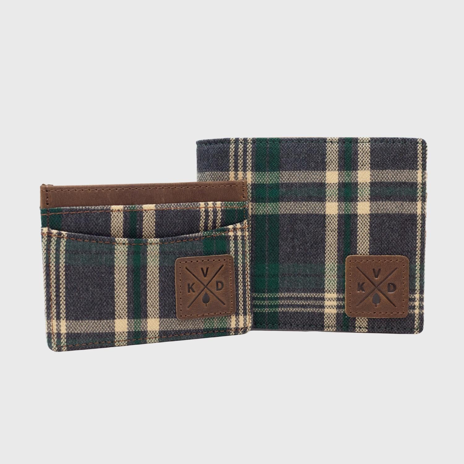 Ashford Tartan Leather Wallet alongside the matching Darwell Tartan Leather Card Holder.