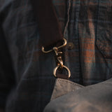 Dane - Waxed Canvas Sling Crossbody Bag - Taupe