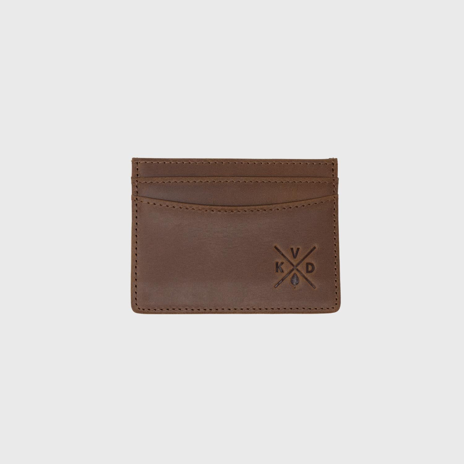 Darwell - Tan reclaimed leather card holder