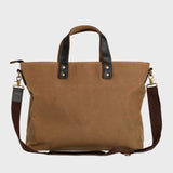 Derwent - Waxed Canvas Messenger Tote Bag - Tan