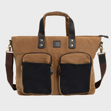 Derwent - Waxed Canvas Messenger Tote Bag - Tan