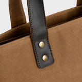 Derwent - Waxed Canvas Messenger Tote Bag - Tan