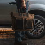 Derwent - Waxed Canvas Messenger Tote Bag - Tan