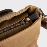 Derwent - Waxed Canvas Messenger Tote Bag - Tan