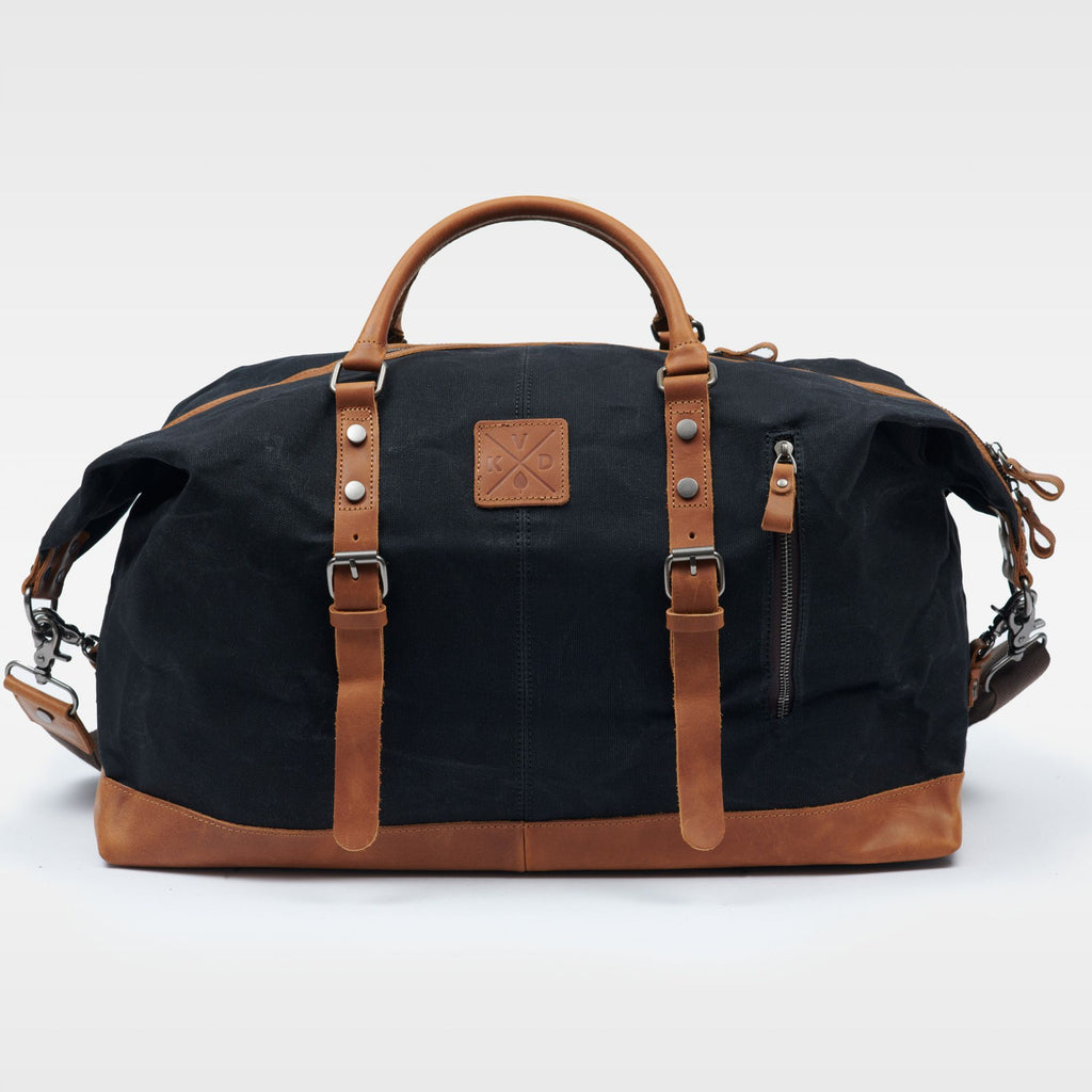 Canvas and leather discount holdall