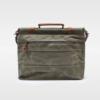 Waxed canvas and leather messenger bags by Cotswold Hipster