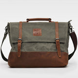 Mersey 2.0 - Waxed Canvas Messenger Bag - Taupe
