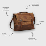Mersey 2.0 - Waxed Canvas Messenger Bag - Tan
