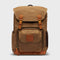 Kovered Tan waxed canvas and reclaimed leather photography backpack#colour_tan