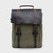 Kovered Tamar moss green backpack front view#colour_moss-green