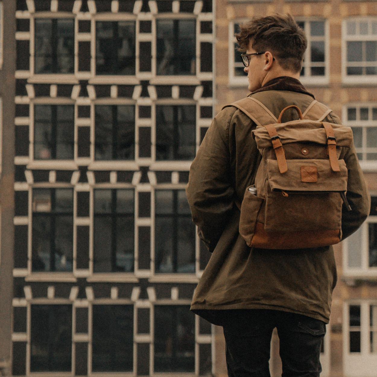 Oiled sale canvas backpack