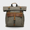 Kovered Tay canvas backpack front view#colour_taupe