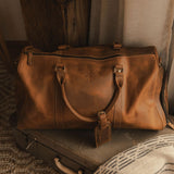 Front image of Winster leater holdall in Tan