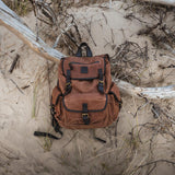 Lune - Waxed Canvas Backpack - Tan
