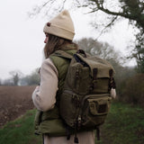 Roe - Waxed Canvas Adventure Backpack - Moss Green