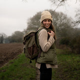 Roe - Waxed Canvas Adventure Backpack - Moss Green
