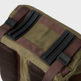 Base of the Roe backpack with non slip pads and clip fasteners to hold additional equipment.