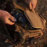 Roe - Waxed Canvas Adventure Backpack - Tan