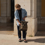 Taw 2.0 - Waxed Canvas Rolltop Backpack - Moss Green