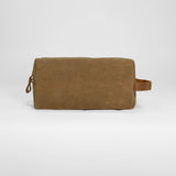 Tees 2.0 - Waxed Canvas Wash Bag - Tan