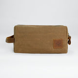 Tees 2.0 - Waxed Canvas Wash Bag - Tan