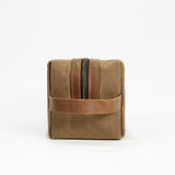 Tees 2.0 - Waxed Canvas Wash Bag - Tan