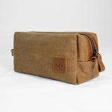 Tees 2.0 - Waxed Canvas Wash Bag - Tan