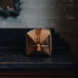 Tees 2.0 - Waxed Canvas Wash Bag - Tan