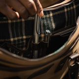 Anton - Waxed Canvas Messenger Bag - Tan