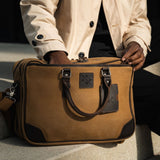 Anton - Waxed Canvas Messenger Bag - Tan