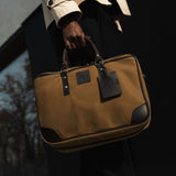 Anton - Waxed Canvas Messenger Bag - Tan