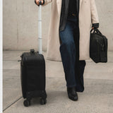 Belmont - Reclaimed Leather Suitcase - Black