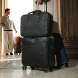 Belmont - Reclaimed Leather Suitcase - Black