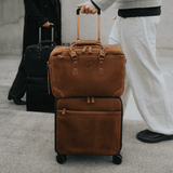 Belmont - Reclaimed Leather Suitcase - Tan
