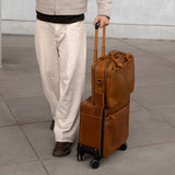 Belmont - Reclaimed Leather Suitcase - Tan