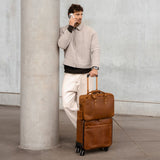 Belmont - Reclaimed Leather Suitcase - Tan
