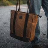 Conwy - Waxed Canvas Tote Bag - Tan