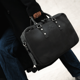 Longford  - Reclaimed Leather Briefcase - Black