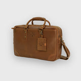 Longford - Reclaimed Leather Briefcase Bag - Tan