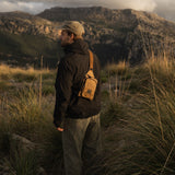 Tyne - Waxed Canvas Sling Crossbody Bag - Tan