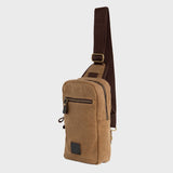 Dane - Waxed Canvas Sling Crossbody Bag - Tan