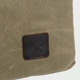 Dane - Waxed Canvas Sling Crossbody Bag - Taupe